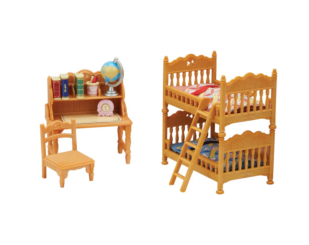 Sylvanian Families 5338 Maalaistalon lastenhuone kerrossängyllä